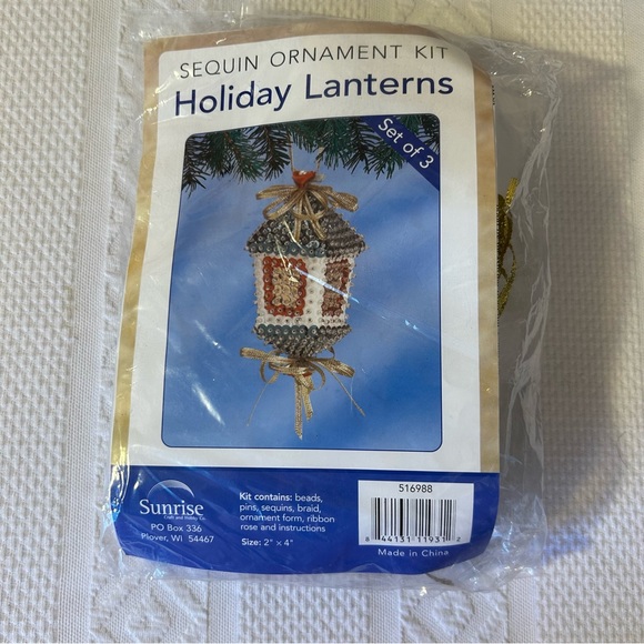 sunrise Other - NWT Sunrise Holiday Lanterns Sequin Ornament Kit Set of 3